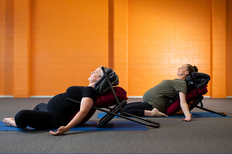 Pregnant woman in birthing position